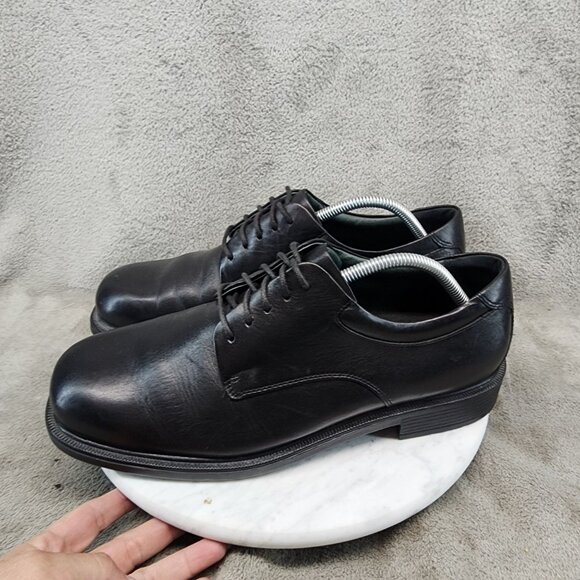 Rockport Shoes Mens Size 9.5 Margin Black Leather Lace Up Oxford *GUC* main image 11
